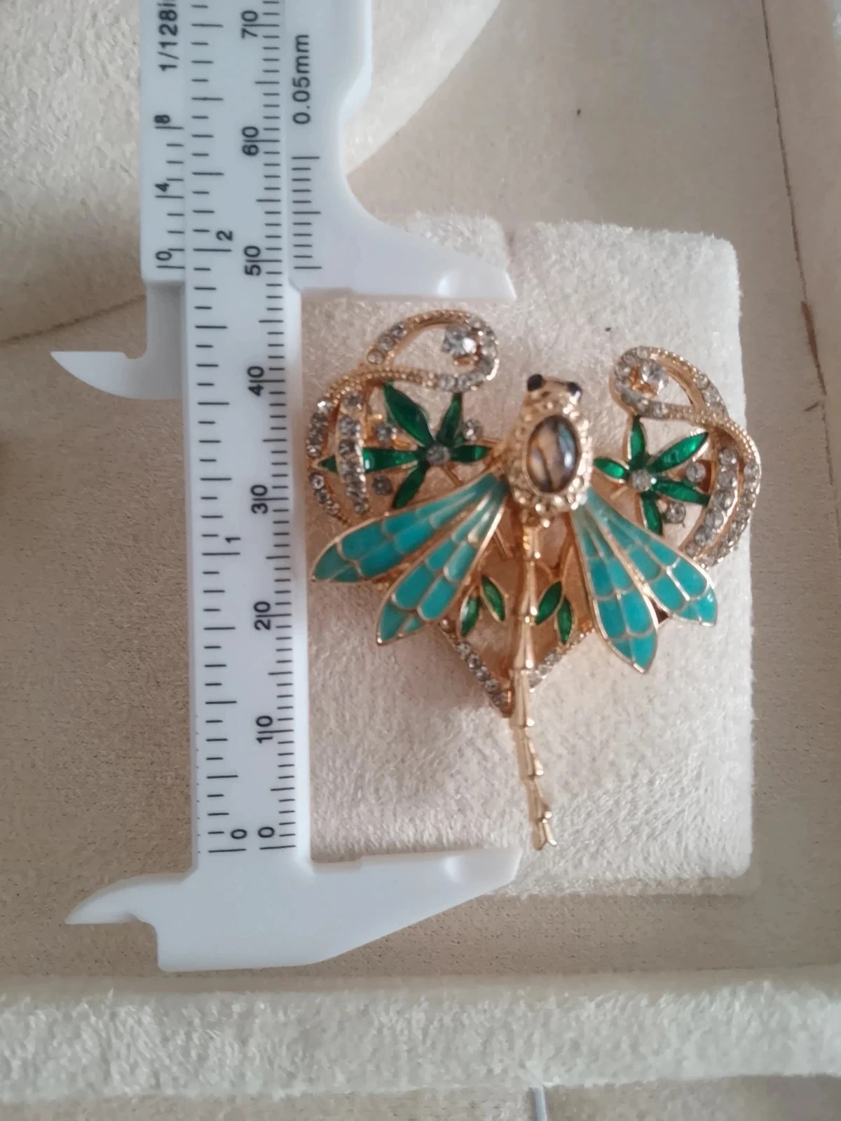 Broche libellule avec pierre d'ormeaux – photo 2